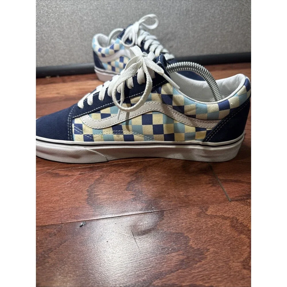 Vans Old Skool Checkerboard Sk8 Women's Size 10.5 Men's Sz 9Sneakers Blue White